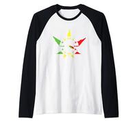 4:20 Cannabis Leaf Clock Subtle Stoner Smoking Weed THC Pot Raglan Baseball Tee