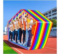 4-20m Outdoor Teamwork Game Running Mat Kids Adult Teamwork Group Learning Activity Game Toy For 2-18 People