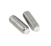 4-20pcs M2/M2.5/M3/M4/M5 Plastic-headed Stainless Steel Stop Buffer Plunger Set Screws, M5x4mm(20pcs)