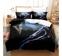 (4, 220X240 three-piece quilt set) New Death Digital Printing Brushed Bedding Four-piece Set Three-piece Set Bed Sheet