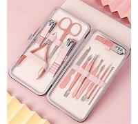 4-26pcs Stainless Steel Nail Clippers Set Scissores Tweezer Ear Pick Multi-Function Daily Hand Foot Care Tools Set,12pcs,A