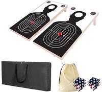 4×2ft Cornhole Board Set,Wooden Corn Hole Games for Adults Bean Bag Toss Game Set, w/ 8 Corn Hole Bags, & 2 Cornhole Board & a Carrying Case for Wedding/Party/Outdoor/Hiking/Yard(Style01)