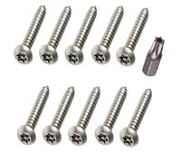 4.2mm x 19mm Button Head Security Screws Stainless Steel Sheet Metal Screws Pin in Torx Sheet Metal Anti-Theft Tamper Proof Including Screwdriver Bit (pack of 10)