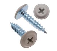 4.2mm x 19mm Wafer Head Self-Tapping Phillips Screws for Sheet Metal to Wood, Powder-Coated Colour Beige (RAL 1001), Fine Thread, Sharp Tip Galvanized Screw, Indoor & Outdoor Use (250 pcs)