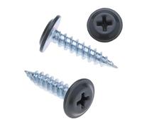4.2mm x 19mm Wafer Head Self-Tapping Phillips Screws for Sheet Metal to Wood, Powder-Coated Colour Green (RAL 6020), Fine Thread, Sharp Tip Galvanized Screw, Indoor and Outdoor Use (250 pcs)