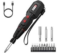 4 2V Cordless Electric Screwdriver Rechargeable with Lithium Battery, Built in LED Work Light, Type C Charging Port, Includes 13 Bits for Precise Home and DIY Projects