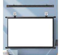 4:3/16:9 HD Manual Projector Screen, Portable Pull Down Projector Screen, 4K HD Ceiling Wall Mount White Portable Projection Screen For Home Theater Cinema Office Movie TV Game,30"