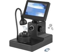 4.3" Coin Microscope 50-1000X Magnification Digital Microscope Diamond Girdle Viewer Accurate Identification USB Coin Magnifier for Jewelry or Error Coins with 8 Adjustable LED Lights
