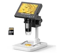 4.3" Digital Microscope, 1000X Magnification Coin Microscope, Photo & Video Recorder, Coin Magnifier with 8 LED Lights,Suitable for Soldering, Circuit Repair, Labs & Schools, Windows Compatible
