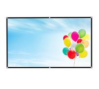 4:3 HD Outdoor Projector Screen, Portable Foldable Anti-Crease Movie Projection Screen, Washable Polyester Cinema Screen with Hooks, 179° Viewing Angle(120inch)