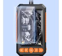 4.3 inch 1080P Borescope with IP67 Rated Camera Head Dual Lens Option for Drain Inspection with Adjustable Brightness and LED Light (double head-5M)