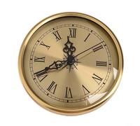 4.3 Inch/110mm Face,Gold Trim Quartz Clock Insert with Roman Numerals, For DIY Clock Repairs and Home Decoration