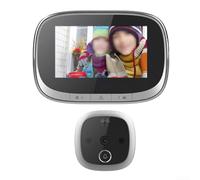 4.3-Inch LCD Digital Door Viewer with 180° Wide-Angle Lens Night VISIONs Motion Detection Recording for Home SecuritySilver