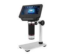 4 3 inch LCD Screen Video Microscope 1000X with 32GB TF Card 1080P HD IR Remote Control Adjustable Metal Stand LED USB Output for Electronics Repair Jewelry Industry Birds