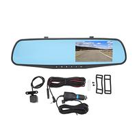 4.3 Inch Mirror Dash Cam, 1080P HD Dual Lens Dash Cam Backup Camera Parking Smart Rearview Mirror Camera (Without Memory Card)