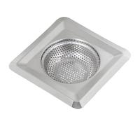 4.3 Inch Square Stainless Steel Sink Drain Strainer Basket, Fine Mesh Hair Catcher for Kitchen and Bathroom, Drain Basket for Sink