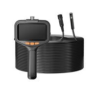 4.3‘’Industrial Endoscope Cable HD1080P 50m Rigid Split Design Hand Held Waterproof Borescope Camera Inspection Car Sewer Clearer Images More Accurate(30M,Dual 8mm split)