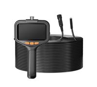 4.3‘’Industrial Endoscope Cable HD1080P 50m Rigid Split Design Hand Held Waterproof Borescope Camera Inspection Car Sewer Clearer Images More Accurate(100 m,Front 5.5mm split)