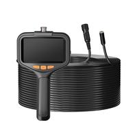 4.3'' Industrial Endoscope Camera 1080P HD 50m Rigid Cable Hand-held Waterproof Borescope Split Design Check Car Sewer(20m,Front 8mm split)