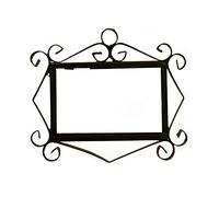 4.3' x 2.2' 11cm x 5.5cm Spanish Olive Classic Hand-Painted Number Tiles & Optional Metal Frames (Black 3 Tile Frame)