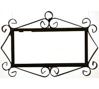 4.3' x 2.2' 11cm x 5.5cm Spanish Olive Classic Hand-Painted Number Tiles & Optional Metal Frames (Black 4 Tile Frame)