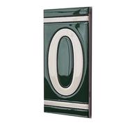 4.3' x 2.2' 11cm x 5.5cm Spanish Olive Classic Hand-Painted Number Tiles & Optional Metal Frames (Olive Number 0)