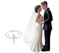 4.33 Inch Traditional Romantic Bride and Groom Resin Wedding Cake Topper, Figurine for Cakes, Elegant Couple Cake Decoration for Wedding, Anniversary