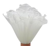 4.37 Yard White Flower Wrapping Mesh Paper with Pearl Edge Wrinkled Flower Mesh Wrapping Paper Floral Wrapping Mesh Sheet Cover Flower Net Wrap for Valentines Day