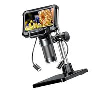 4.3Inch High Clear Digital Microscope 1000X Video Recordings Side LED Lights USB Connectivity Precise Tasks Magnification