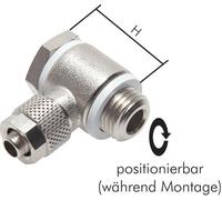 4.3x3 & M5 Nickel plated Brass Banjo Push-on Fitting with Male Threads with O-ring Rotatable [10 Pieces]