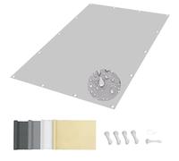 4.3x6M Waterproof Sail Shade with Grommets, UV Protection, Wind-Resistant, Light Gray - Ideal for Outdoor Gardens, Patios, Balconies, and Terraces.