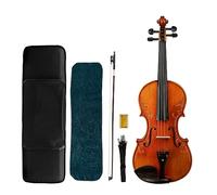 4/4 3/4 1/2 1/4 1/8 Handmade Violin Carved Violino Strong Tone Fiddle Excellent Bow Case (Color : 1-8)