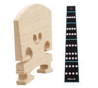 4/4 3/4 1/2 1/4 1/8 Size Violin Accessories Set Violin Fingerboard Sticker Violin Bridge Beginner (Color : 1-2)