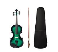 4/4 3/4 1/2 1/4 1/8 Size Violin Student Violin Chin Rest Beginners W/Bow Case Green/White Violin (Color : 1-2)