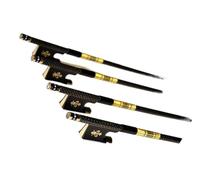 4/4 3/4 1/2 1/4 Size Carbon Fiber Violin Bow 1pc With Mesh Structure Ebony Bow Tail Carved Flowers Electric Guitar Instrument Pickups(1 2 size)
