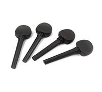4/4-3/4 Black Cello Tuning Pegs Set of Four for String Fixing | Synthetic Material, Non-perforated Shafts, Vintage Classic Styling, Supports Tuning Stability, Suitable for Students