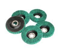 4"/4.5"/5"/100-125mm Nylon Fiber Flap Polishing Wheel Disc for Angle Grinder for Wood Metal Buffing(5pc grit 180,100x16mm)