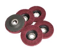 4"/4.5"/5"/100-125mm Nylon Fiber Flap Polishing Wheel Disc for Angle Grinder for Wood Metal Buffing(5pc grit 320,100x16mm)