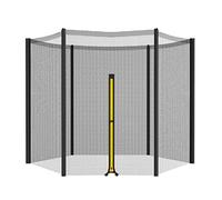 4/4.6/6/8/10/12/13/14/16ft Trampoline Safety net Replacement, Fence net with Double-Ended Zip, net only Easy to Install, Suitable for Round Frame Trampolines(150cm-6Poles-5ft)