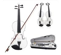 4/4 acoustic beginner's violin, violin set, violin includes rosin, bow, cloth box,Off-White