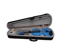 4/4 Beginners Blue Violin Maple Panel Violin With Case Bow Strings Shoulder Rest Parts Suitable Music Lesson Study (Color : 4-4 violin)