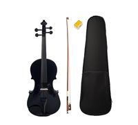 4/4 Black Acoustic Violin Fiddle Set W/Brazilwood Bow Canvas Case Fit For Beginner Student Violin