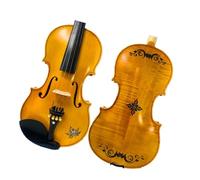 4/4 Brown Violin Carved And Inlaid With Shells Exquisitely Carved Back