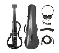 4/4 Carbon Fibe Electric Violin Intelligent quiet Electroacoustic Violin With Bow Carry Case Headphone Cable Shoulder Rest