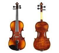 4/4 Carved Violin With Beautiful Drawing One Piece Back With Free Case And Bow