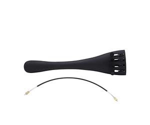 4/4 Cello Tailpiece, piece with 4 Tuners, weight Composite for Cello, Includes Nylon Tail Gut and Fine Tuning Parts, Replacement for Standard 4/4 Size