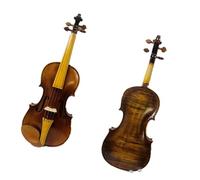 4/4 Dark Brown Violin Carved And Inlaid With Shells Light Colored Accessories And Fingerboard