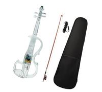 4/4 Electric Violin Acrylic Body With Light Violin Bow Luminous Clear Electronic Performance