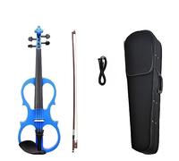 4/4 Electric Violin Balance Sound Full Size Electric Violin Fiddle Solid Wood With Fiddle Preamp Cable Bow Black Case Set