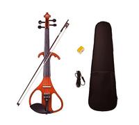 4/4 Electric Violin Fiddle Stringed Instrument Basswood Mute Violin With Fittings Cable Case For Music Lovers Beginners